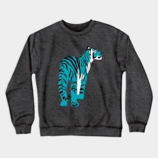 Tiger in blue Crewneck Sweatshirt